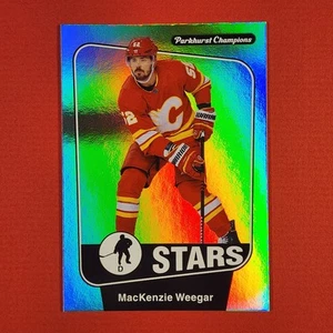 5-07-01 PWE 2024-25 parkhurst champions Rainbow Foilboard #216 mackenzie weegar - Picture 1 of 2