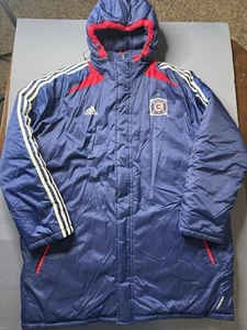 ADIDAS 2011-12 Chicago Fire MLS Long Winter Coat Men’s Size XXLarge - Picture 1 of 9