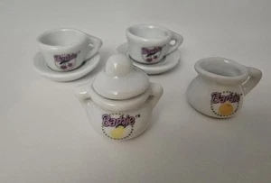 Vtg 1994 Barbie Mini China Tea Set 7 Pieces Chilton Toys - Picture 1 of 4