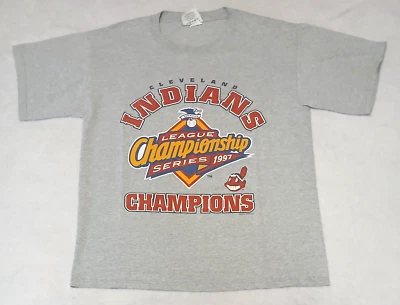 Camiseta De Colección Indios Cleveland L Lee Sport Campeones de la Liga Americana 1997 MLB Foto 1 de 4