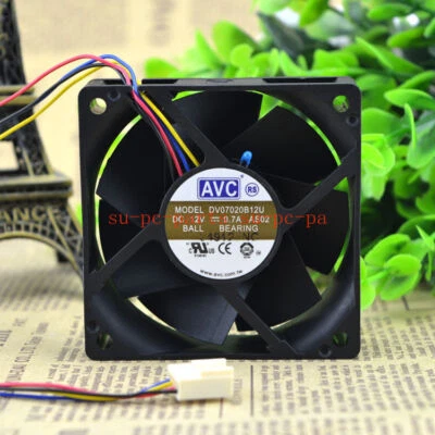 AVC DV07020B12U 7020 DC 12V 0.7A dual ball bearing server inverter cooling fan - Bild 1 von 4
