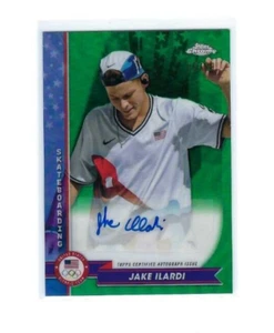 2024 Topps Chrome US Olympics Jake Ilardi Green Refractor Auto 05/99 #AU-JI b - Picture 1 of 1