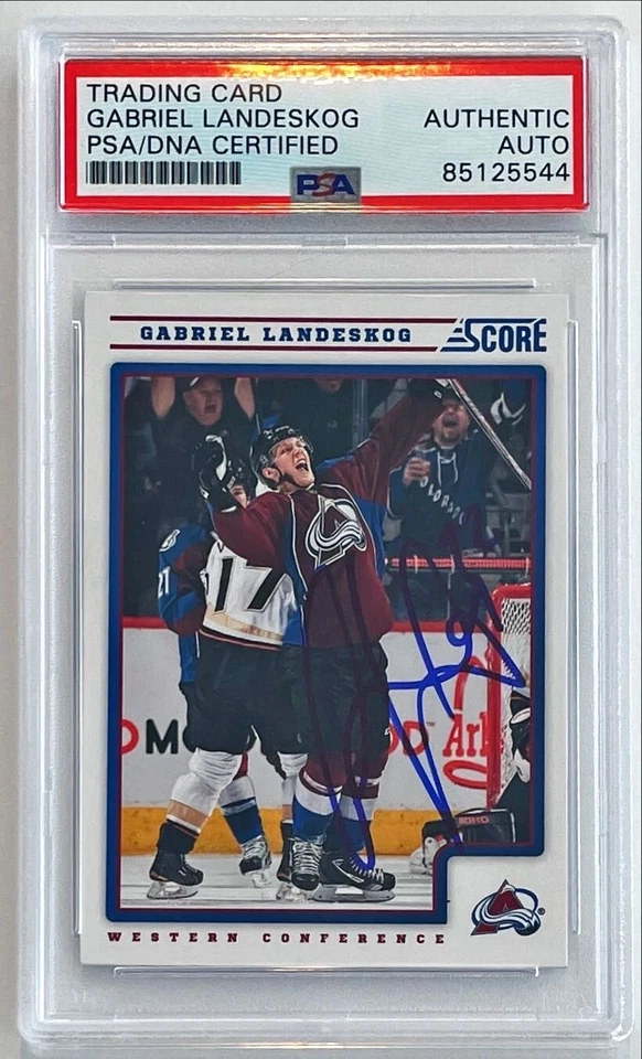 2012-13 Panini Score Gabriel Landeskog Avalanche Signed Auto Card #131 PSA/DNA - Image 1 of 1