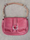 Coach Chelsea #8A41 Red Pebbled Leather Shoulder Bag Purse