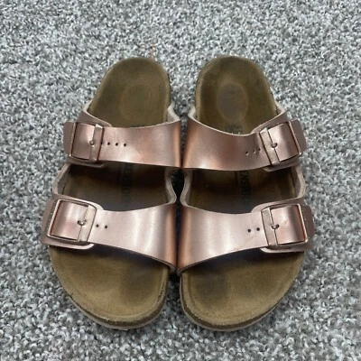 Sandalias Birkenstock Arizona Birko-Flor Niños 31 C 13 Eléctricas Rosa Cobre Estrechas Foto 1 de 4