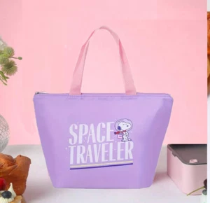 Peanuts Snoopy Lunch Bag Space Explorer Insulated Hot/Cold Picnic Cooler Tote - Picture 1 of 18
