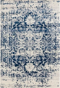 Transitional/Abstract Midnight Blue & Ivory 12'6" x 15'0" Rectangle - Picture 1 of 1