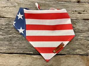 Bandana Dog, USA American Flag, Dog Bandana, Traditional Tie, Personalized - Picture 1 of 8