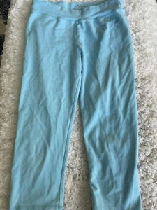 Justice girls sz. 16 pale turquoise knot crop leggings. Cute, comfortable - Picture 1 of 6