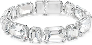 Bracciale Swarovski Millenia Tennis, Taglio Ottagonale, Trasparente, Finitura Rodiato - Foto 1 di 6