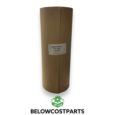 Natural Kraft Wrapping Brown Void Fill Paper Roll 24” x 1200/40# - Image 1 of 2