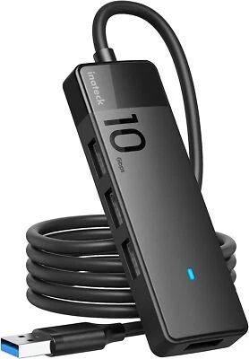 Inateck USB Hub with 4 USB A Ports, USB 3.2 Gen 2 Speed, 3.3 ft Cable, HB2025AL - Image 1 of 4