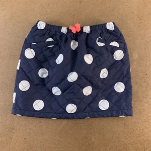 Gymboree Girls Size 10 Navy White Polka Dot Quilted Pull On Mini Skirt New - Picture 1 of 3