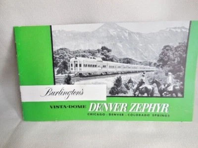 Burlington Route Denver Zephyr Vista Dome Booklet Train Travel - Image 1 of 4