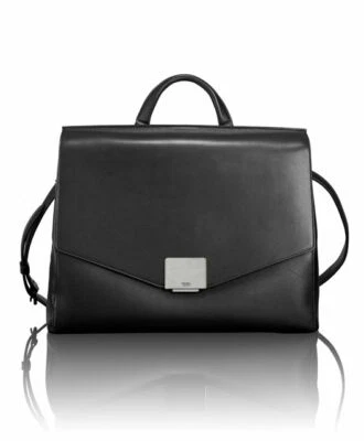 New Tumi Mariella Tavi Satchel Black Leather Backpack  Tote Laptop Handbag $895 - Image 1 of 4
