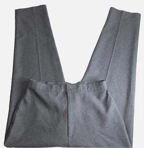Bend Over Pants Women 16 Gray Flat Front 100% Polyester Straight - Picture 1 of 9