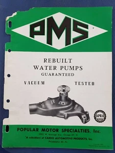 Popular Motor Specialties - Rebuilt Water Pumps - 1963 Catalog - PMS      F - Picture 1 of 7