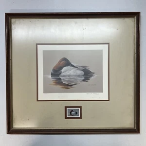 1986 OHIO State Duck Stamp Print Lynn R. Kaatz Signed Framed Wetlands Habitat - Picture 1 of 9