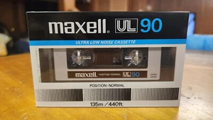MAXELL UL 90 Type I Vintage Blank Audio Cassette - 1982-1985 SEALED - Picture 1 of 2