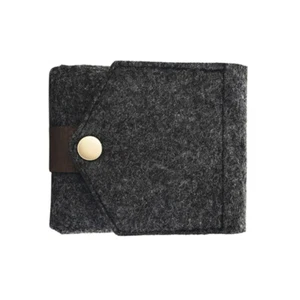 Mini Borsa Rossetto Portatile con Specchio Quadrato Pulsante a Scatto Portaoggetti Feltro - Foto 1 di 12