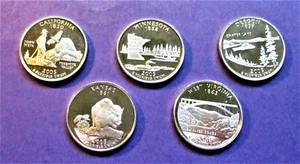 2005-S STATE QUARTER SILVER PROOF SET. BRILLIANT UNC +. - Picture 1 of 2