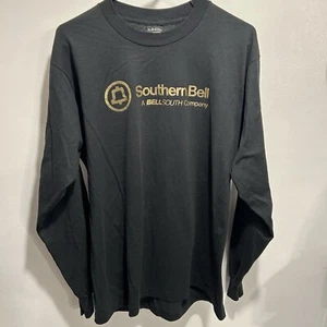 Vintage Screen Stars Single Stitch Southern Bell Black Long Sleeve T-Shirt (L) - Picture 1 of 4
