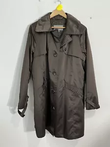 Womans Apt 9 Size XL Brown Button Up Lined Trench Coat - Picture 1 of 9