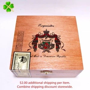 Caja de cigarros de madera vacía Arturo Fuente Exquisitos 6" x 5,75" x 2,75" - Imagen 1 de 9
