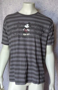 Camiseta Icónica Disney Mickey Mouse Multi-post Gráfico Gris Rayas L - Imagen 1 de 3