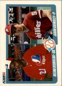 Tarjeta de béisbol Delino DeShields 1990/Jason Grimsley Fleer #653 - Imagen 1 de 2