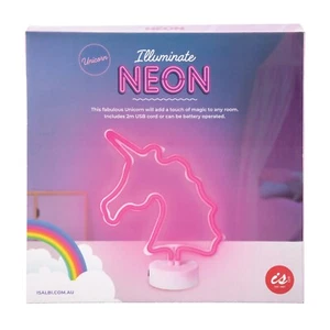 Illuminate Neon Light Unicorn 28cm Pink, isAlbi IS82041 - Picture 1 of 6