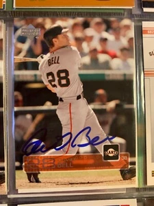 Tarjeta de mazo superior firmada autografiada por David Bell 2003 Giants certificado de autenticidad - Imagen 1 de 1