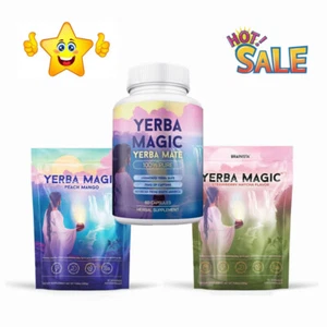 Yerba Magic|Yerba Mate Instant Tea Powder/Capsules|Peach Mango/Strawberry New - Bild 1 von 23