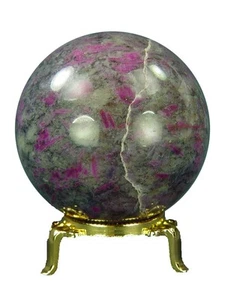 Butw Naturel Rubis En Feldspath Guérison Sphère Orb 3 " Avec Support 4306K Ab - Imagen 1 de 4