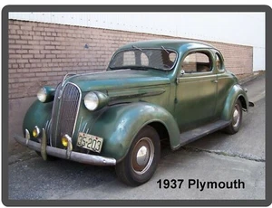 1937 Plymouth  Auto Car Refrigerator / Tool Box Magnet  - Picture 1 of 1