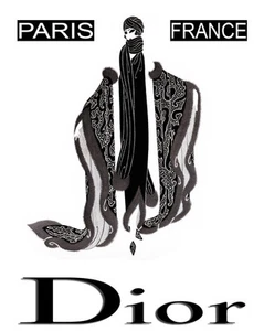 Chic Dior Couture Art Deco art Print - Picture 1 of 1