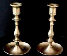 Vintage 1960s Pair Solid Brass Boyd Welch 6 3/4" Tall Estate Candlesticks Tapers