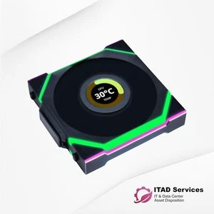 LIAN LI 12RSLLCD1W1B BLACK UNI SL Wireless LCD 120mm Reverse ARGB Fan *READ - Photo 1/1