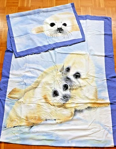Bettwäsche, Robben, blau-weiß-beige - Bild 1 von 3
