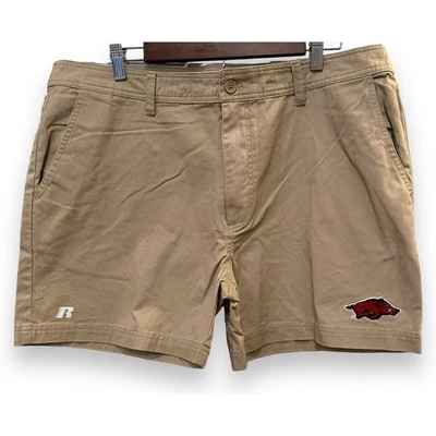 Pantalones Cortos Arkansas Razorbacks Hogs UofA Para Hombres L 36-38 Caquis Bordados Universidad NCAA Foto 1 de 4