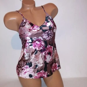 Victoria Secret Camisole Top Sleepwear Mauve Women’s Size S Babydoll Floral Tank - Picture 1 of 6