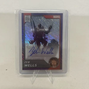 2025 Topps Chrome Marvel Zeb Wells Artist Auto/75 Purple Shimmer Carnage EE. UU. - Imagen 1 de 5