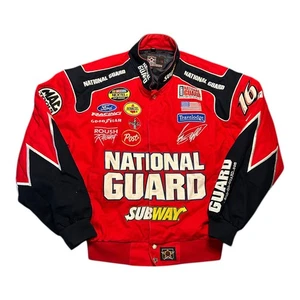 Vintage NASCAR #16 Greg Biffle National Guard Subway Racing Jacket Size M - Bild 1 von 3