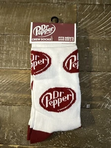 Dr Pepper Men’s Crew Socks Size 6-12 - Picture 1 of 4