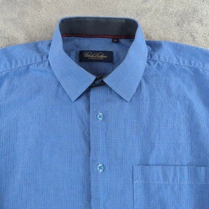 Brooks Brothers Shirt Mens 16 (Fits Medium) Blue Grid Classic Fit Button Down - Picture 1 of 11