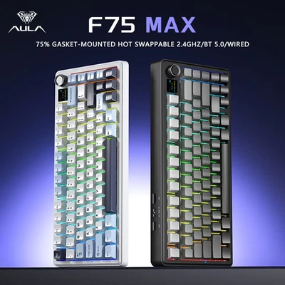 F75 MAX Gaming Mechanical Keyboard 75% Wired/Bluetooth/2.4G Hot-Swap RGB E-Sport - Image 1 of 4