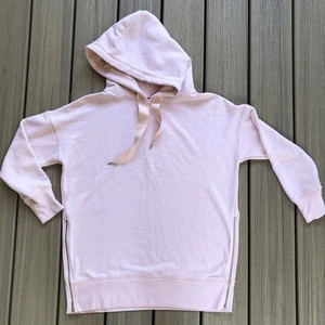 Aerie Soft Pink Cotton Blend Hooded Sweatshirt w/Zippers On Sides Size S/P - Picture 1 of 7