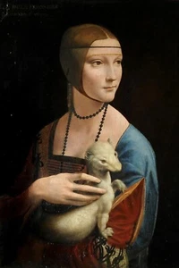 LEONARDO DA VINCI Lady with an Ermine 5x7 GLOSSY PRINTED PHOTO - Imagen 1 de 1