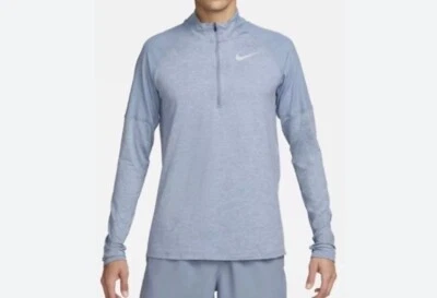 Nike Element Mens Medium Dri-FIT 1/2-Zip Running Top Heather Blue AH8973-493 - Image 1 of 4