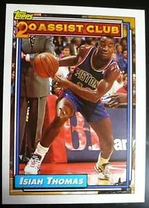 1992-93 Topps 50 Point Club Isiah Thomas #219 Detroit Pistons NM/MT - Picture 1 of 2